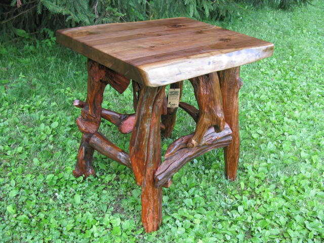Black Walnut and Root End Table